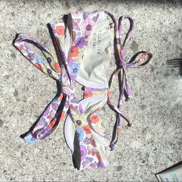 Frankie’s Bikinis Floral halter top - Picture 2 of 4